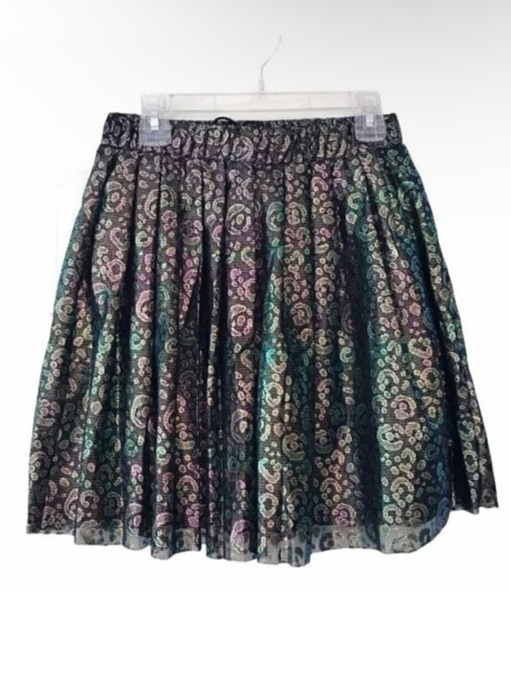 House of Holland Lacke Metallic Leopard Mini Skirt NWT $435 Size 2